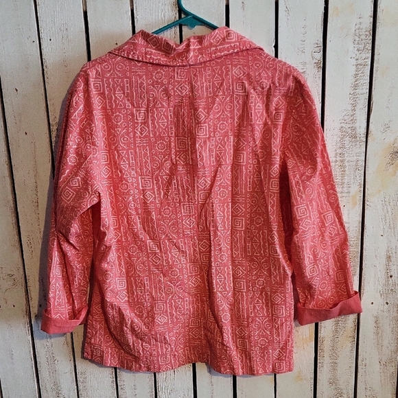 Vintage Pink Geometric Blazer - Picture 2 of 4